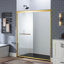Double porte de douche coulissante de 56 à 60 po de largeur x 72 po de hauteur avec verre trempé transparent de 1/4 po (6 mm)-122721542