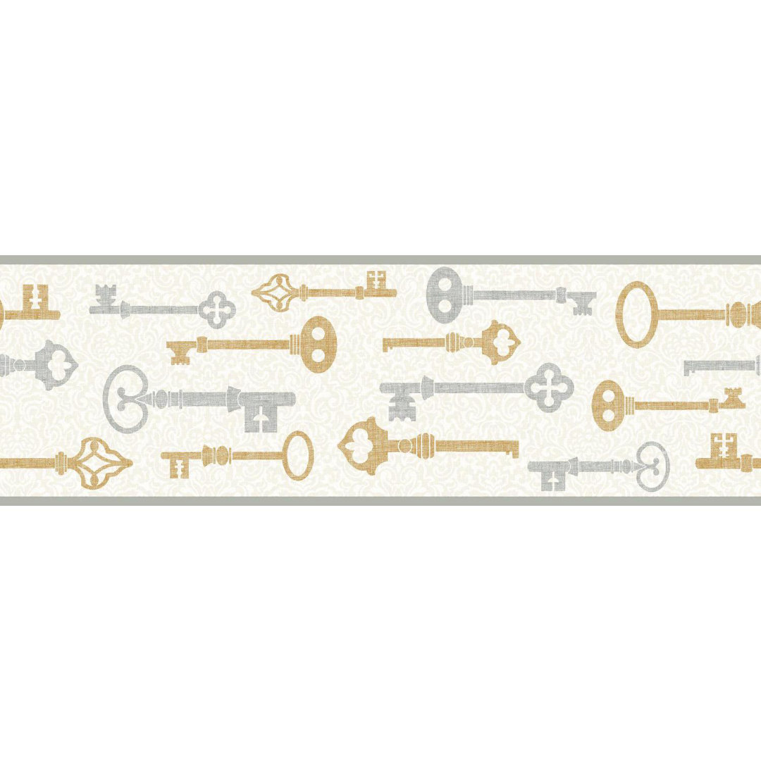 Bistro 750 15' x 6.75" Abstract Foiled Border Wallpaper CONCORD WALLCOVERINGS ™ 