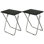 Ensemble de table-plateau pliable de 26 po de hauteur avec pieds en métal Georgieann