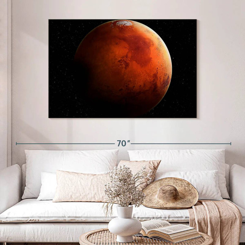 Vue fascinante d'Oberle sur Mars, H 20 po x l 30 po