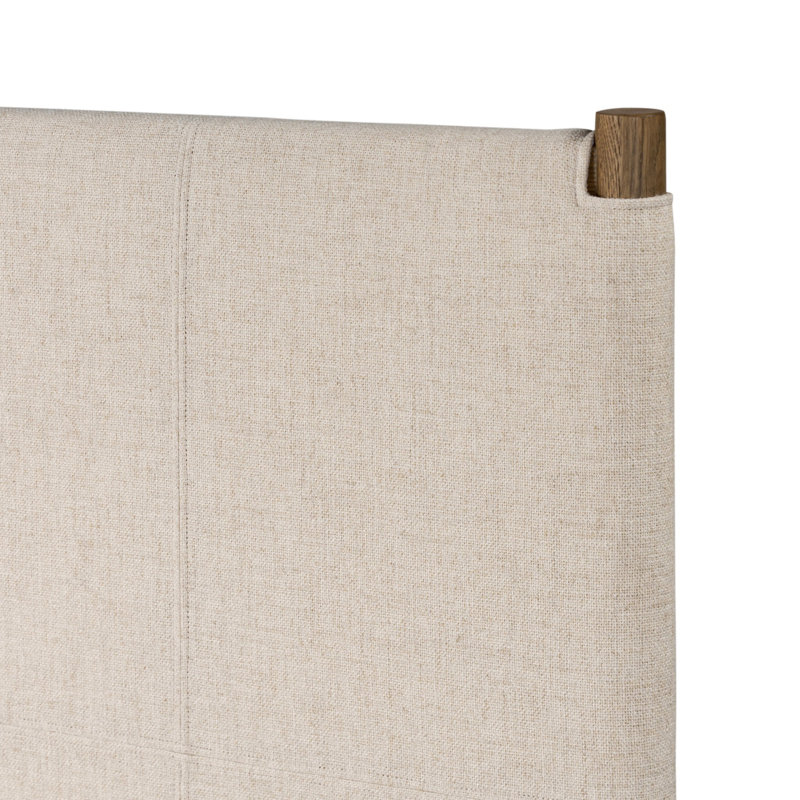 Salado Leather Bed, King, Antigo Natural