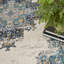 Tapis oriental bleu / beige en polypropylène tissé à la machine Merriah-1294523543