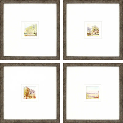 Petite Sunrise par Arnold - ensemble de 4 reproductions d'art sur papier encadrées