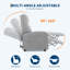 Fauteuil inclinable manuel avec dossier à pression, fauteuil inclinable en tissu de lin avec poches latérales-1225656805