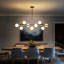 Lustre linéaire moderne en verre bullé à 9 lumières à intensité variable Spoutnik-711576064-711576075