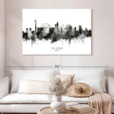 Kavia Las Vegas Nevada Skyline Name BW
