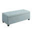 Banc rembourré avec rangement en bois et pieds capitonnés 49,75 po Willow-129155614-129155613