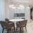 Monthamre Dimmable LED Wagon Wheel Chandelier