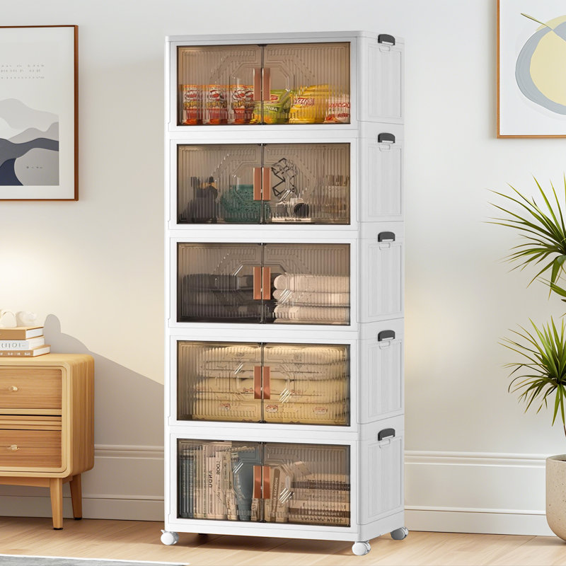  Ensemble de 3 bacs de rangement empilables Canas 70 QT 23 pouces Pliant Organiser