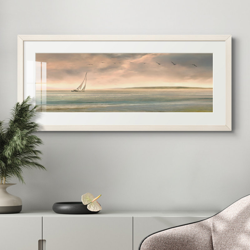 Peinture sur papier encadrée
