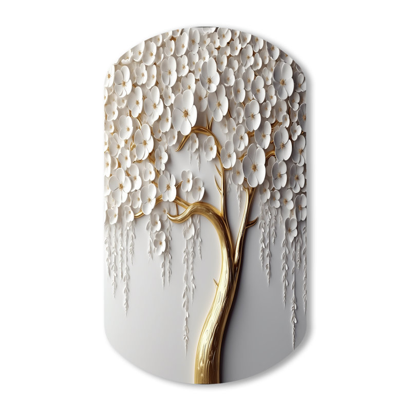 Olney - Décoration murale irrégulière en forme de cylindre cylindrique en métal, H 31 po x l 19 po