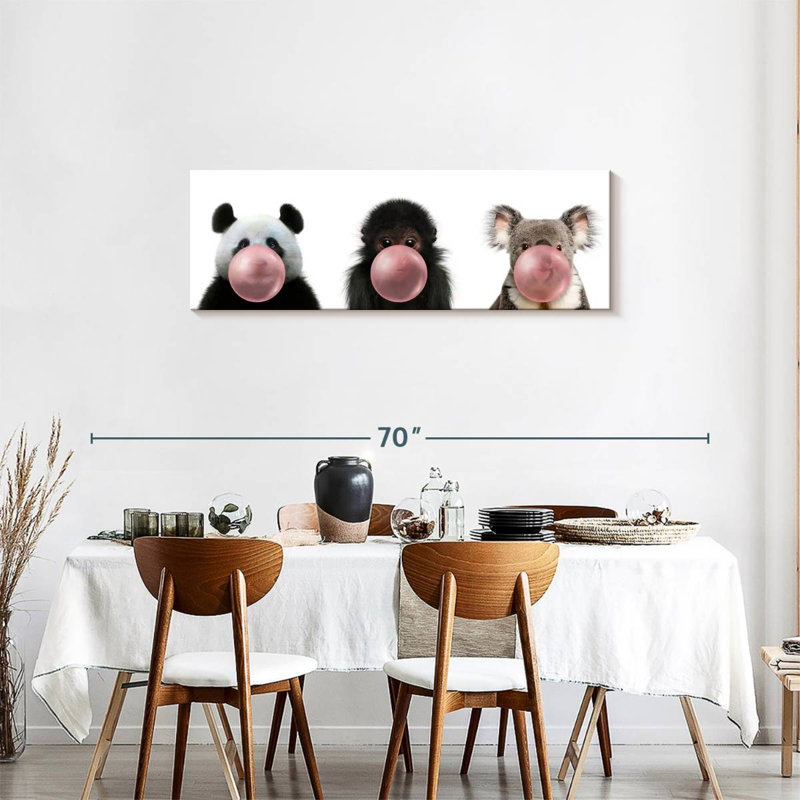 Furry Friends Bubble Gums, H 17 po x l 51 po
