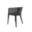Ensemble de chaises de salle à manger d'extérieur en fer noir Milan