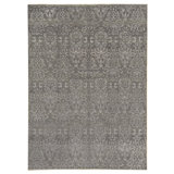 Damask Area Rug in Gray