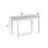 Marble Top Solid Wood Base Writing Desk