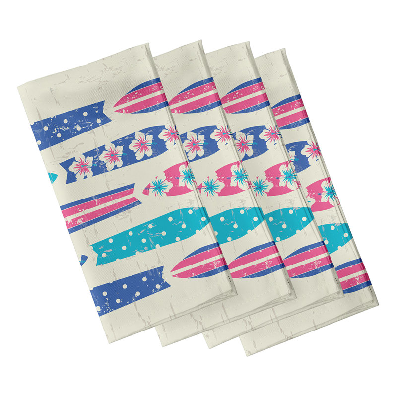 Ensemble de serviettes 4 pièces Valleywood Dean, L 18 po x L 18 po, bleu