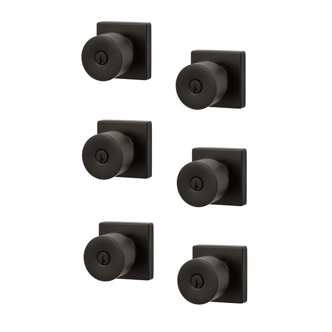 Bergen Square Entry Knobset (Set of 6) Sure-Loc Hardware