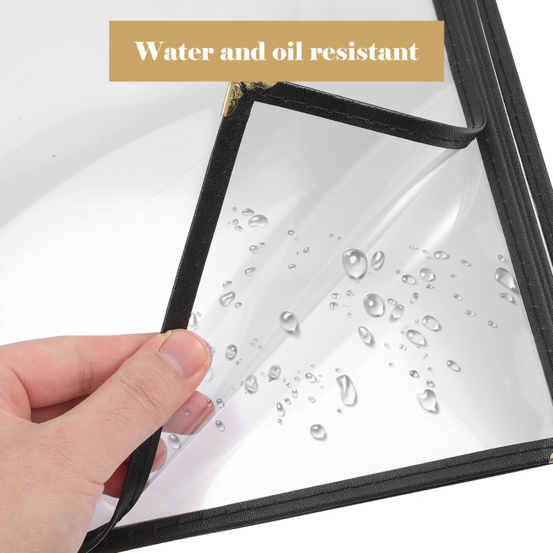 Restaurant Menu Cover Price List Paper Insert Transparent Cookbook Holder