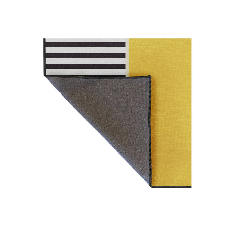 Tapis bleu tissé lavable rétro Mosso, 2'6" x 4'11"