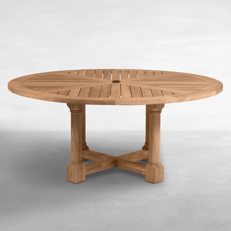 Lakeshore Outdoor Dining Table, Natural Teak