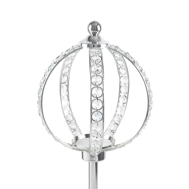 Boule à billes Saltram Princess Crystal, H 24 po x l 8 po x P 8 po, Argent