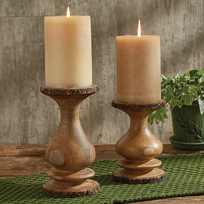 Wood Tabletop Pillar, 9" H x 4.75" W x 4.75" D