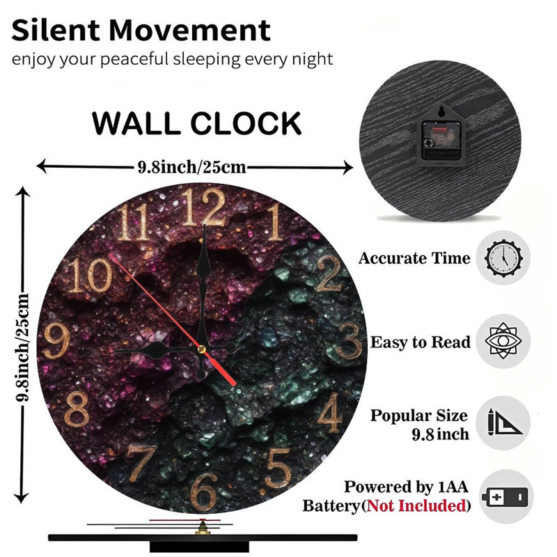 Horloge en cristal Geode
