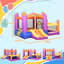 3-in-1 Kids Inflatable Bouncy Castle With Trampoline Slide Water Pool, 840d Oxford Bounce House With Blower For Ages 3-8, Multi-color 2.8x2.5x1.7m