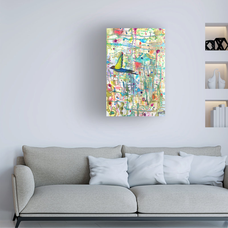 Art mural sur toile tendue - "Faire Surface" par Sylvie Demers pour le salon, la chambre à coucher ou le bureau - 16 x 24