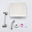 Pomme de douche en nickel brossé 10 po - pluie carrée en acier inoxydable, haute, corrosion, bras de fixation mural réglable, buses de détartrage en nickel, pluie et support pour bras, avantage de la buse-121001062