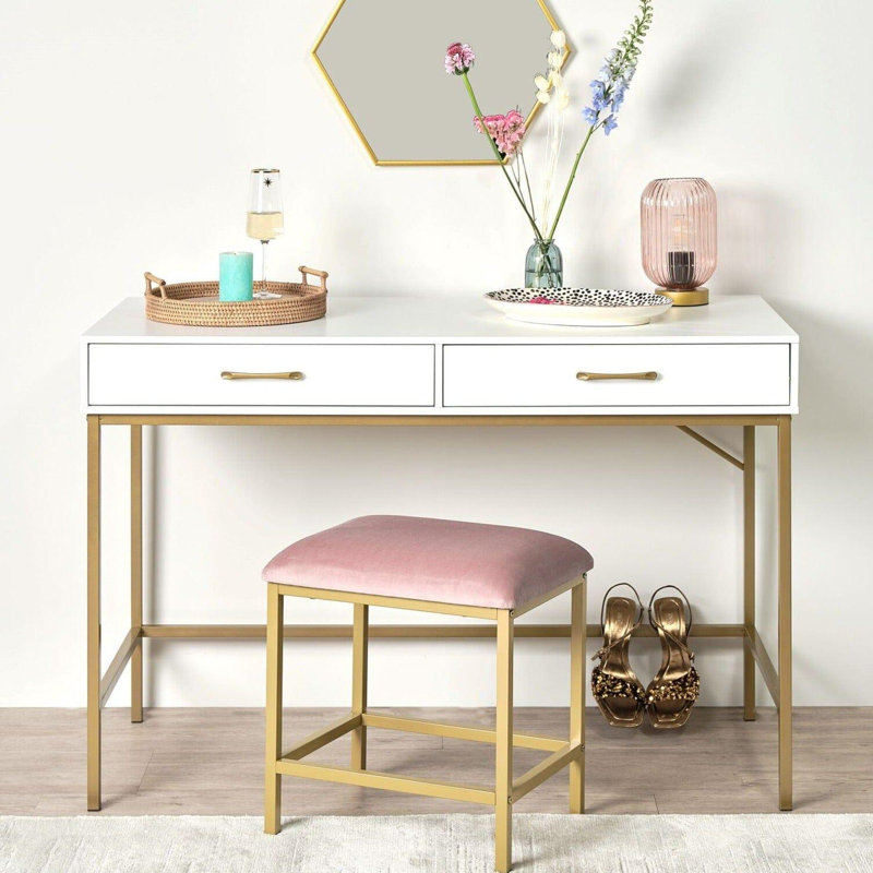 Showstead Metal Accent Lamp, Gold, Pink