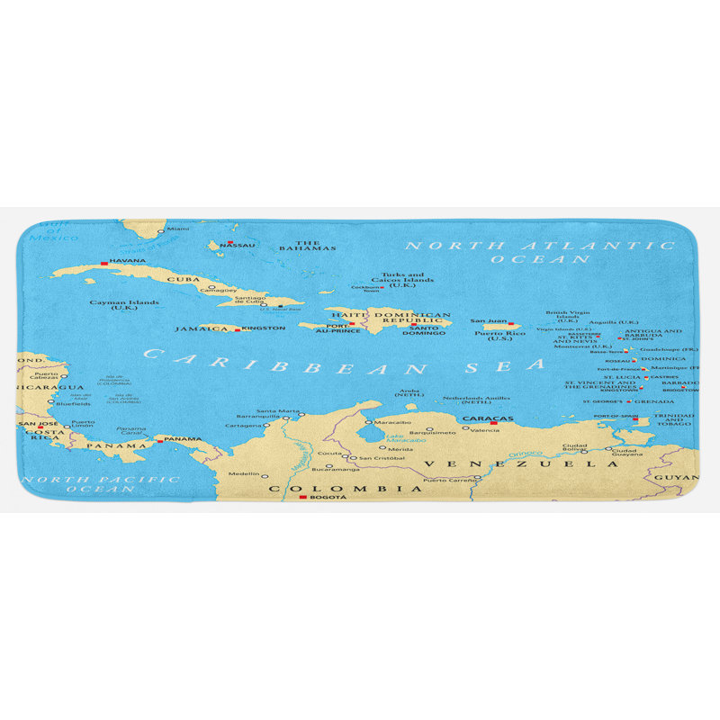 Eclectic Polyester Kitchen Mat