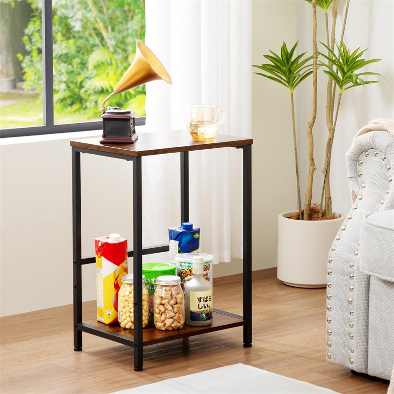 Side Table Set, Rustic Brown