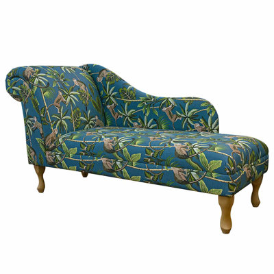 Orange Upholstered Chaise Lounge