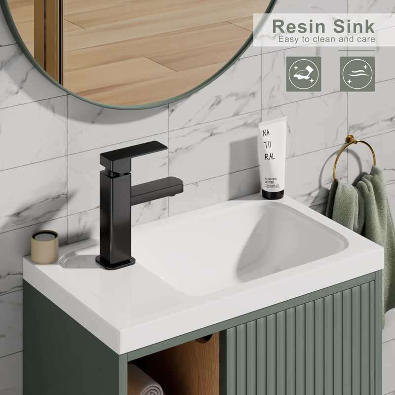 500mm Single Bathroom Vanity with Basin, Green