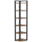 70.87" Tall 6-Tier  Rustic Brown Corner Bookshelf Storage Shelf For Living Room & Office-575978371