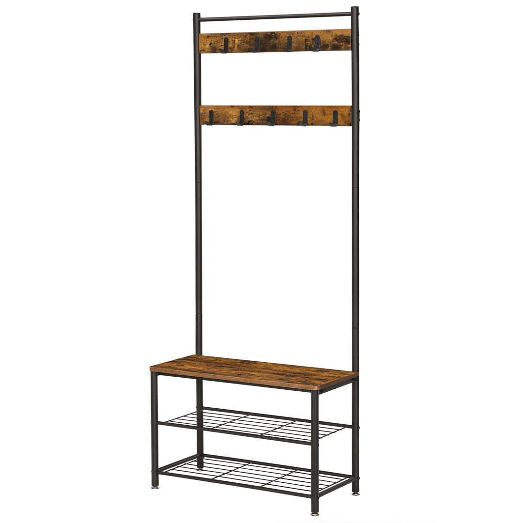 Aaditiya Steel 9 - Hook Freestanding Coat Stand Storage