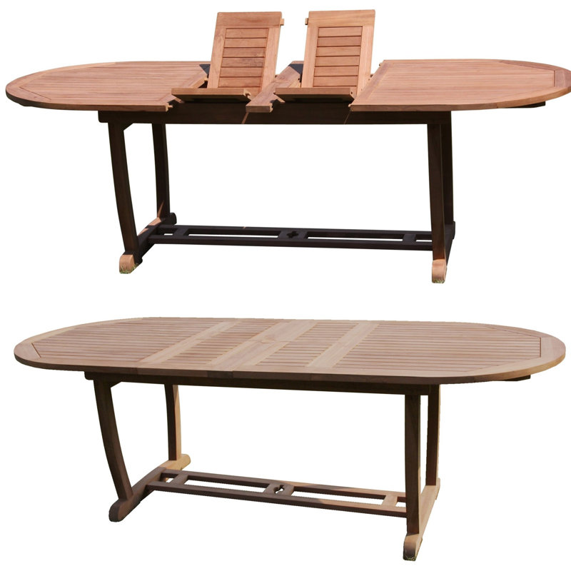 Osborne Outdoor 11 - Piece Teak Dining Set, 30.5" H x 71" L x 40" W, Set of 6