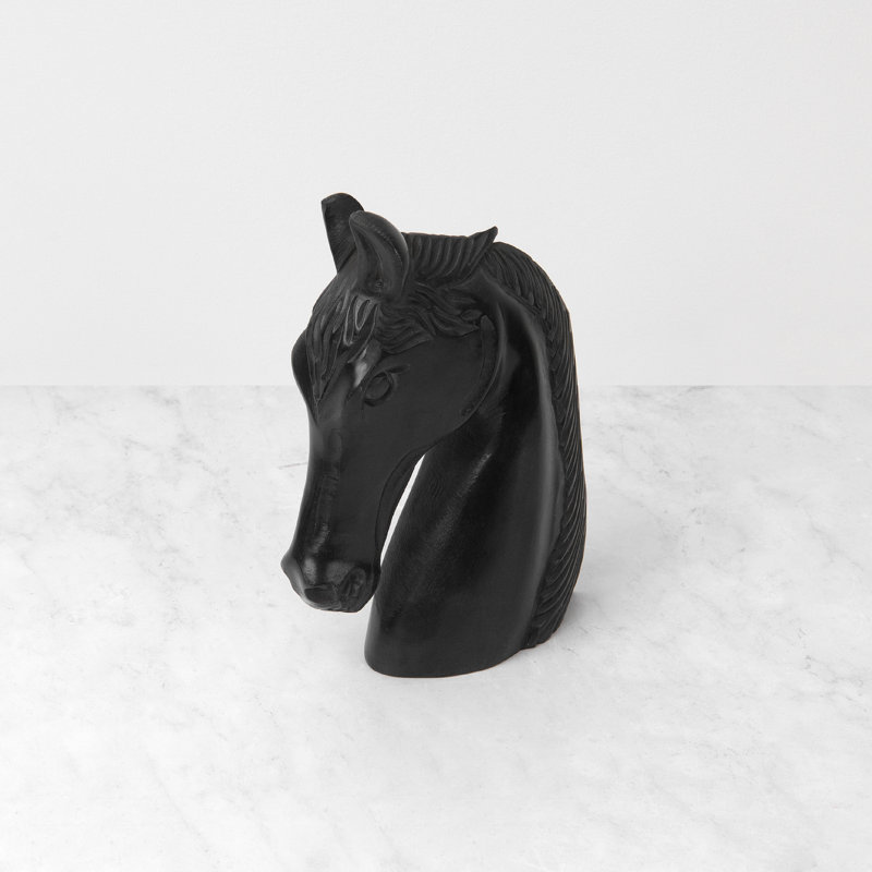 Serre-livres de cheval sculptée saponite