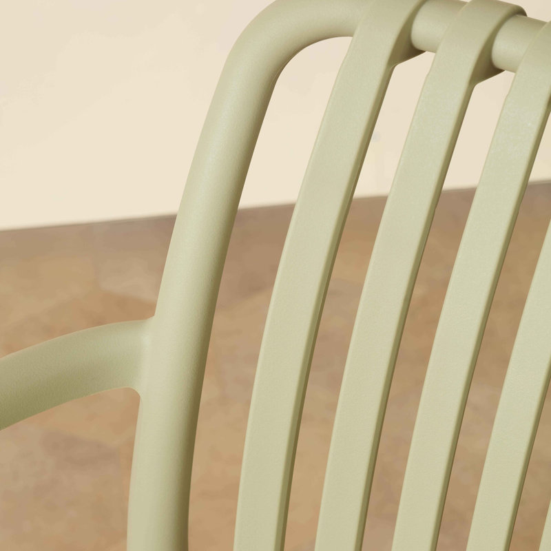 Stackable Outdoor Patio Dining Armchair, Green