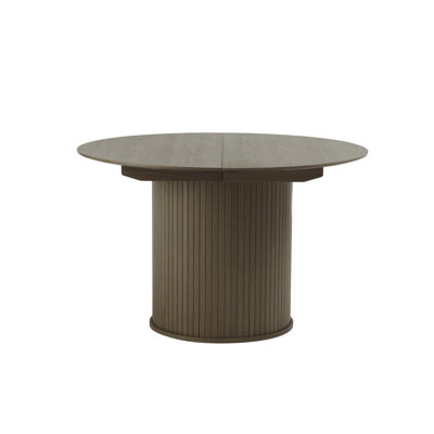 Brunilde Extendable Oak Round Dining Table