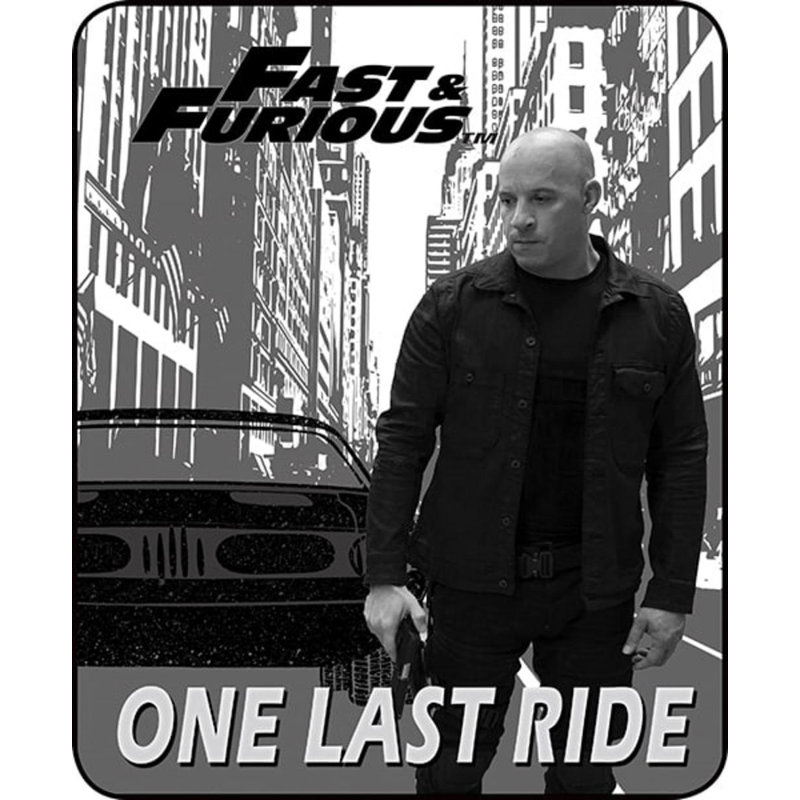 Couverture en fausse fourrure ultra moelleux fast and furious