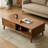 Brown Solid Wood Rectangular Coffee Table-850281070-850281057