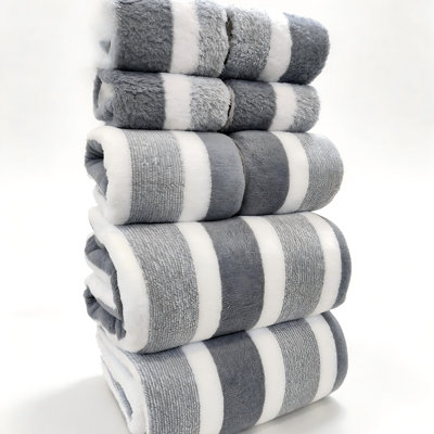 Plush Terry Cloth Bath Towel Set, 8/16/24 Pack Hotel Grade Bathroom Linens, Includes 2 Bath Towels, 2 Hand Towels & 4 Washcloths, Ultra Soft, Quick Dry, Highly Absorbent, Fade & Wear Resistant Washable Towels for Home, Dorms, Guest House, Hotel and Sauna