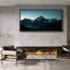 «Snow-Capped Mountain Range at Twilight», art mural sur toile - Photographie de nature dramatique pour des intérieurs rustiques ou contemporains-116517551-116517552