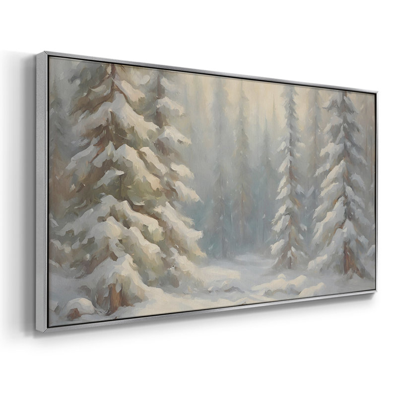 Paysage, série CCXIX, toile tendue avec châssis, prête à être accrochée, H 17 po x l 33 po, Argent argent