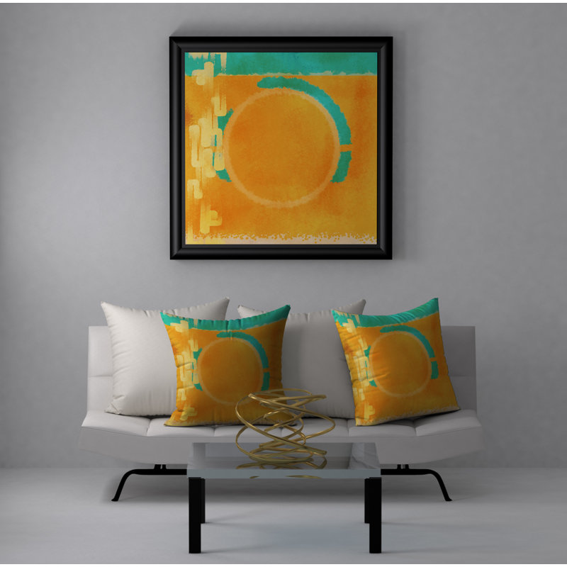 Abstract Throw Pillow, 20" H x 20" W