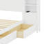 Lit en bois avec armoire tout-en-un, tablette et douilles, tiroirs-114264925