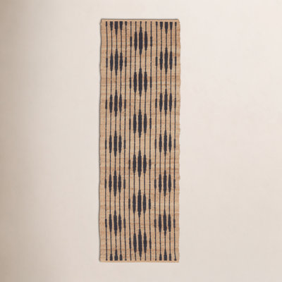 Arabela Brown Black Hand-Woven Jute Rug
