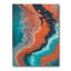 Composition abstraite de marbre en bleu et orange I - peinture sur toile-60160352-60160360